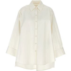 Jil Sander, Dames, Blouses & Shirts, Wit, Maat: 2XS Katoen,