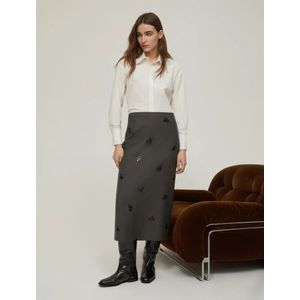 Pennyblack, Dames, Rokken, Grijs, Maat: M Leer,