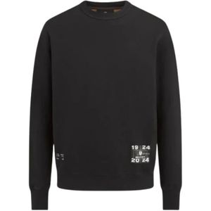 Belstaff, Heren, Sweatshirts & Hoodies, Zwart, Maat: M Katoen,