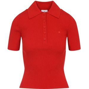 Courrèges, Dames, Tops, Rood, Maat: XS Viscose,