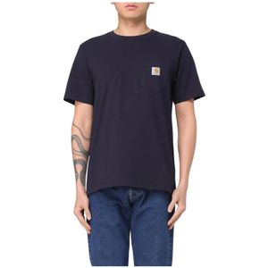 Carhartt Wip, Heren, Tops, Blauw, Maat: XS