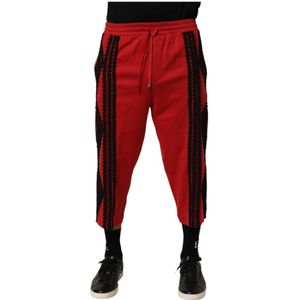 Dolce & Gabbana, Heren, Broeken, Rood, Maat: M Katoen,