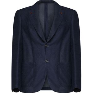 Lardini, Heren, Jassen, Blauw, Maat: L Katoen,