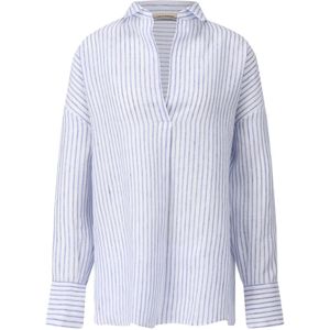 Bloomings, Dames, Blouses & Shirts, Blauw, Maat: 2XS Linnen,