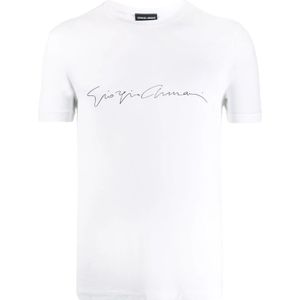 Giorgio Armani, Heren, Tops, Wit, Maat: XL Katoen,