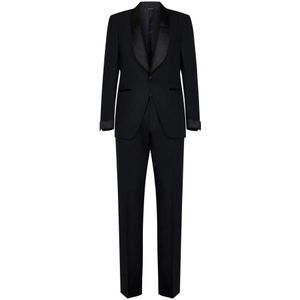 Tom Ford, Heren, Pakken, Blauw, Maat: S Zijde,