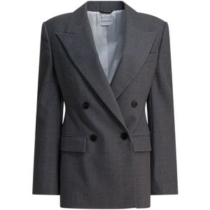 Givenchy - Grijze Wollen Blazer - Dames - Double-breasted - Aw 25