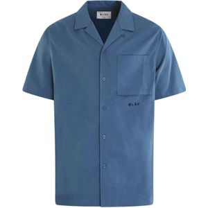 Olaf Hussein, Heren, Overhemden, Blauw, Maat: S Katoen,