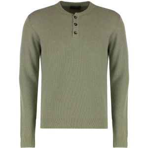 Slowear, Heren, Truien, Groen, Maat: XL Wol,