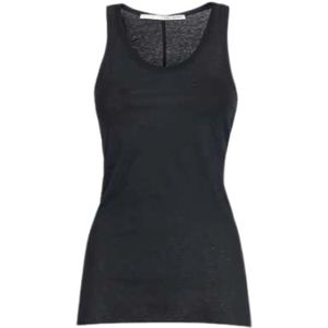 Isabel Benenato, Dames, Tops, Zwart, Maat: L Katoen,
