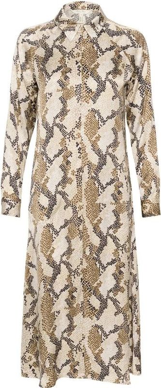 Part Two Jurk 'Lamiya'  beige / bruin / zwart