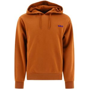 A.p.c., Heren, Sweatshirts & Hoodies, Bruin, Maat: S Velours,