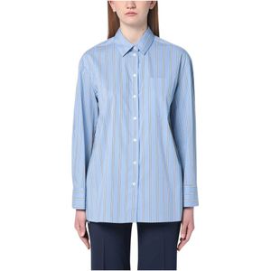 Semicouture, Dames, Blouses & Shirts, Blauw, Maat: M