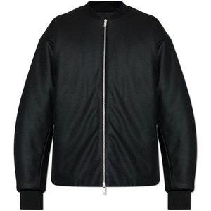Jil Sander, Heren, Jassen, Zwart, Maat: L Wol,