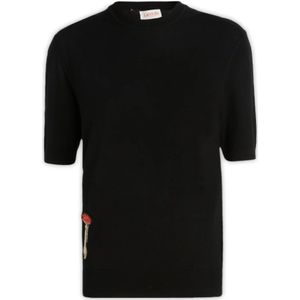 Lanvin, Dames, Tops, Zwart, Maat: L Wol,