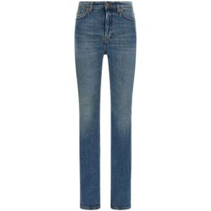 Roberto Cavalli, Dames, Jeans, Blauw, Maat: L Katoen,