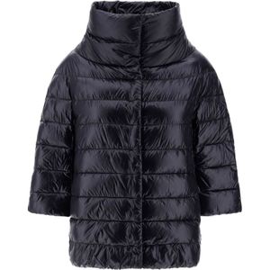 Herno, Dames, Jassen, Zwart, Maat: S Nylon,