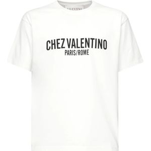 Valentino Garavani, Heren, Tops, Wit, Maat: M Katoen,