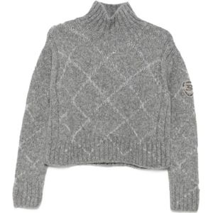 Ermanno Scervino, Dames, Truien, Grijs, Maat: S