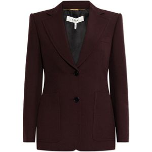 Chloé, Dames, Jassen, Rood, Maat: 2XS Leer,