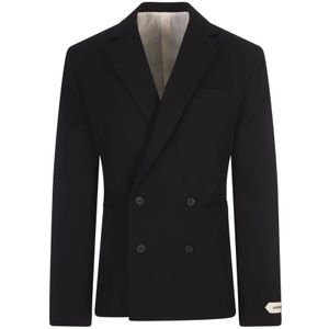 Jacquemus, Heren, Jassen, Zwart, Maat: L Wol,