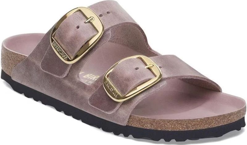 Birkenstock - Sliders - Paars - Leer