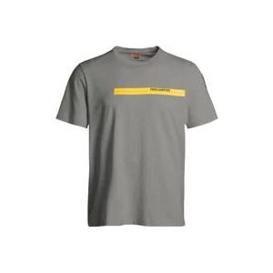 Parajumpers Tape tee t-shirts donkergrijs , Gray , Heren , Maat: XL