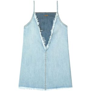 Off White, Dames, Jurken, Blauw, Maat: 2XS Denim,