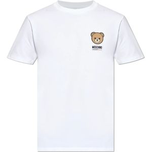 Moschino, Heren, Tops, Wit, Maat: L Katoen,