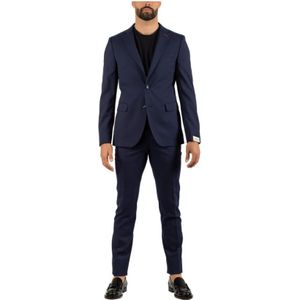 Paoloni, Heren, Pakken, Blauw, Maat: XL