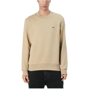 Lacoste, Heren, Sweatshirts & Hoodies, Beige, Maat: L Katoen,