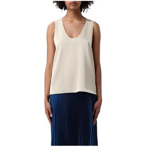 Patrizia Pepe, Dames, Tops, Beige, Maat: M Zijde,