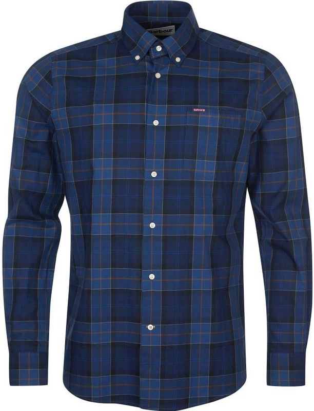 Barbour - Wetheram Tailored Tartan Shirt - Blouse - Marine Blauw