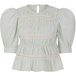 Manoush, Dames, Blouses & Shirts, Blauw, Maat: 2XS Katoen,