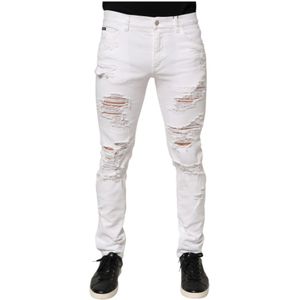 Dolce & Gabbana, Heren, Jeans, Wit, Maat: M Denim,