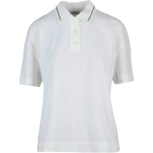 Brunello Cucinelli, Dames, Tops, Wit, Maat: L Katoen,