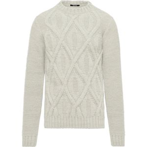 BomBoogie, Heren, Truien, Wit, Maat: L Wol,