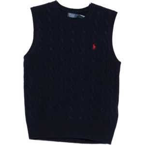 Polo Ralph Lauren - Mouwloze Trui - Blauw - Kabelbreisel