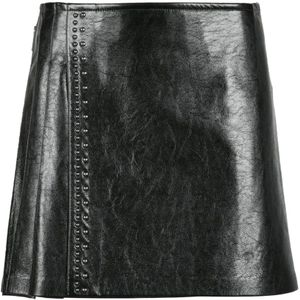 Moncler, Dames, Rokken, Zwart, Maat: XS Poliester,