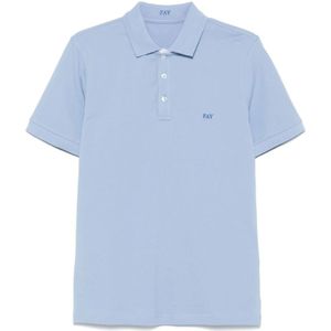 Fay, Heren, Tops, Blauw, Maat: M