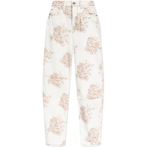 Ganni, Dames, Jeans, Beige, Maat: W25 Katoen,