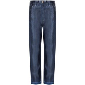 Elisabetta Franchi, Dames, Jeans, Blauw, Maat: W27 Denim,