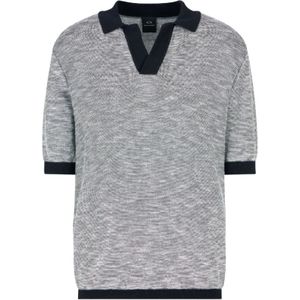 Armani Exchange - XM000182AF11966FB058 - Poloshirt - Marineblauw - Katoen - Korte Mouwen