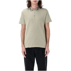 Burberry, Heren, Tops, Groen, Maat: M Katoen,