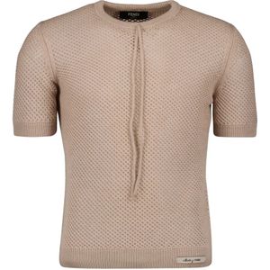 Fendi Mesh Sweater Lente-Zomer 2024 Mannen , Beige , Heren , Maat: L