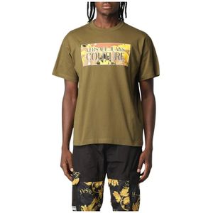 Versace Jeans Couture, Heren, Tops, Groen, Maat: S Jersey,