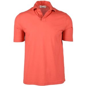 Filippo De Laurentiis, Heren, Tops, Oranje, Maat: M Katoen,
