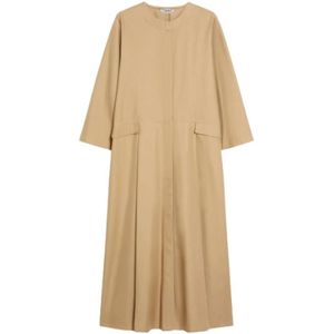 Max Mara, Dames, Jurken, Bruin, Maat: XL Katoen,