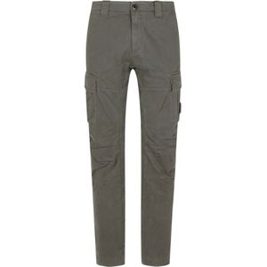 C.p. Company, Heren, Broeken, Grijs, Maat: S Satijn,