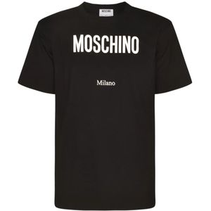 Moschino, Heren, Tops, Zwart, Maat: M